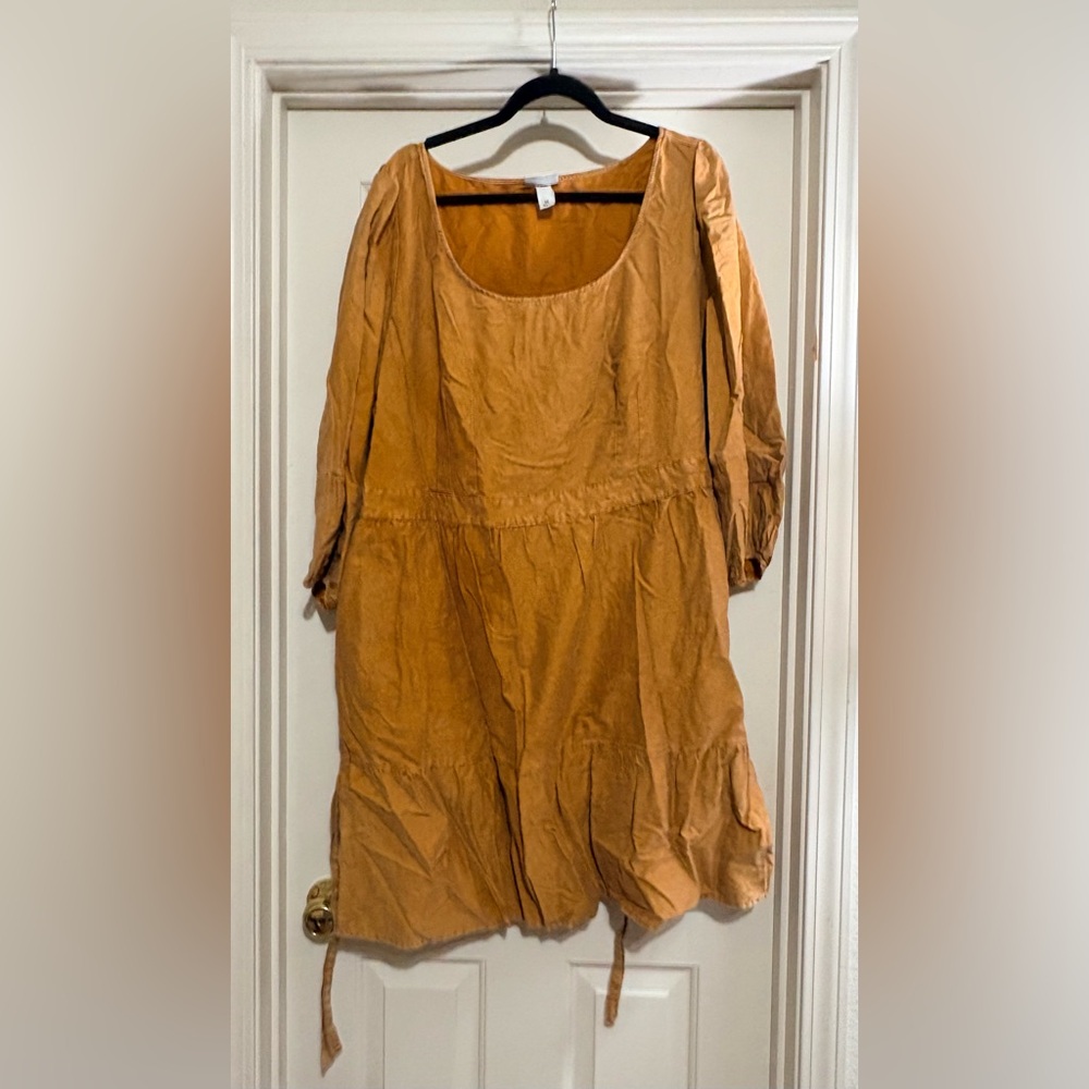 Ava & Viv Long Sleeve mustard  Dress